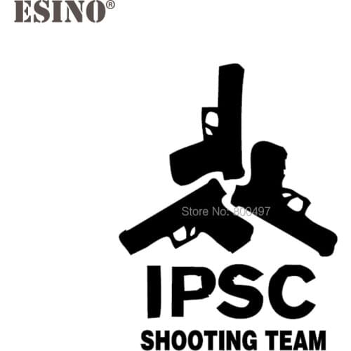 10 x New Design IPSC Shooting Team Reflective Creative Auto Decal Cartoon Car Sticker Bumper Body Decal Creative Pattern Vinyl