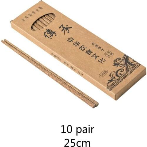 10 Pairs Japanese Natural Wooden Bamboo Chopsticks Health Without Lacquer Wax Tableware Dinnerware Hashi Sushi Chinese
