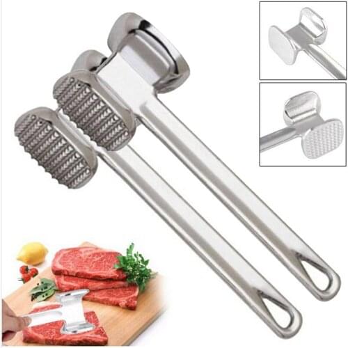 2pcs Steak Tenderizer Aluminum Alloy Meat Pounders Hammer Beaf Cookware Accessories Beef Pork Chicken Hammer Kitchen Tool