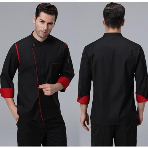 2019 new Color Wholesale Unisex Kitchen Chef Restaurant Uniform Shirt Breathable Double Breasted Dress Chef Jacket chef works