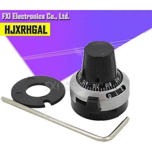 3PCS WXD3-13 3590S 6.35mm precision scale knob potentiometer knob equipped with multi-turn potentiometer 3590S-2