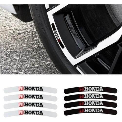 4PCS Car Wheels Rims Decoration Sticker Decal For Honda Civci CRV HRV FIT Accord Pilot Odyssey City