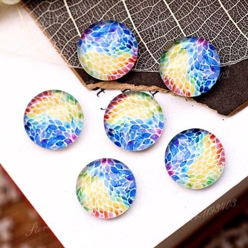 40PCS 12mm)/Round12mm 20mm 25mm 30mm Glass Cabochon DIY For jewelry finding Cameo Setting,Dome Flat Back Beads-301-17