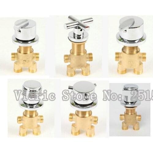 6 Types brass shower room mixing valve faucet accessories, 4 Interface bathroom bathtub water separator/master switch