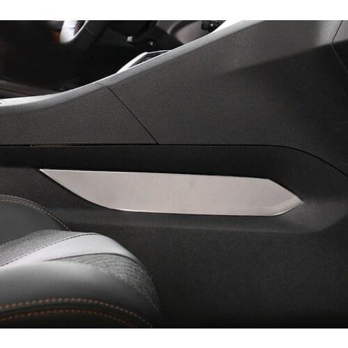 For Peugeot 3008 5008 GT 2017 2018 2019 Stainless Interior Console Near Gear Shift Side Decoration Cover Trim 2pcs Car Styling