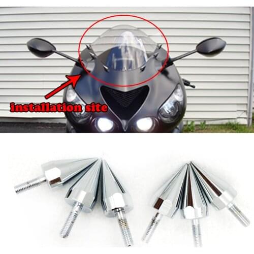 Aftermarket free shipping motorcycle parts Universal Chrome Motorcycle Spike Bolts For Windscreen Fairings License Plate