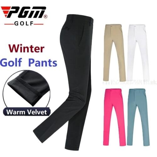Pgm Golf Pant Men Winter Thickening High-Elastic Sports Pants For Golfer MenS Warm Velvet Golf Trousers Windproof Sportswear
