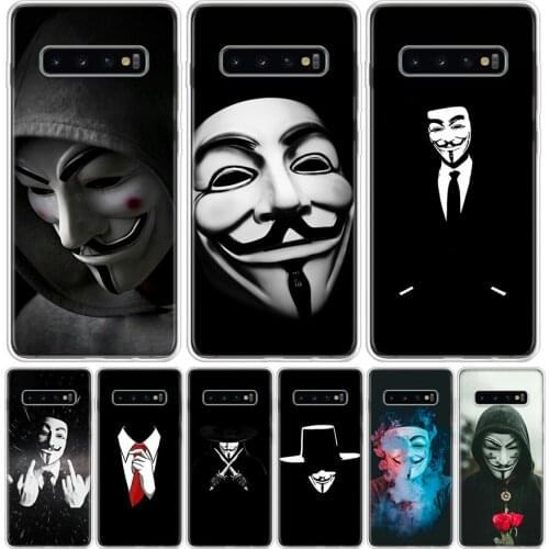 Anonymous Phone Case for Samsung Galaxy S10 S20 Ultra Note 10 9 8 S9 S8 S7 J4 J6 J8 Plus Lite + Popular Cover Capa