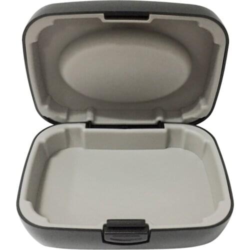 Hearing Aid Case Hard Portable Protective Storage Case for BTE CIC IIC ITE Black / White