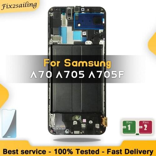 6.7" For Samsung Galaxy A70 LCD A705 A705F SM-A705F Display Touch Screen Digitizer Assembly With Frame
