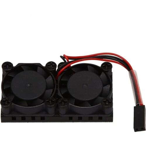 For Raspberry Pi 4 Model B Dual Fan with Heat Sink Ultimate Double Cooling Fans Cooler for Raspberry Pi 4B/3B