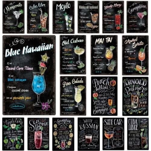 Europe Regional Feature Metal Tin Sign Drinks Classic Poster Plaque Bar Pub Club Cafe Plate For Wall Decor Art