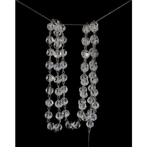 Free Shipping 20m Crystal Beads Chains 32 Faceted Round Beads With Chromium Pin For Home Chandelier&Lamp&Lighting