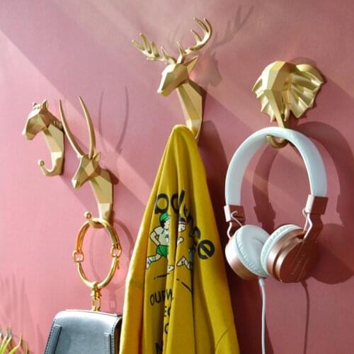 Creative Wall Hanging Animal Hooks Bathroom Organizer Door Decor Shelves Key Holder Hangers Home Organization And Storage