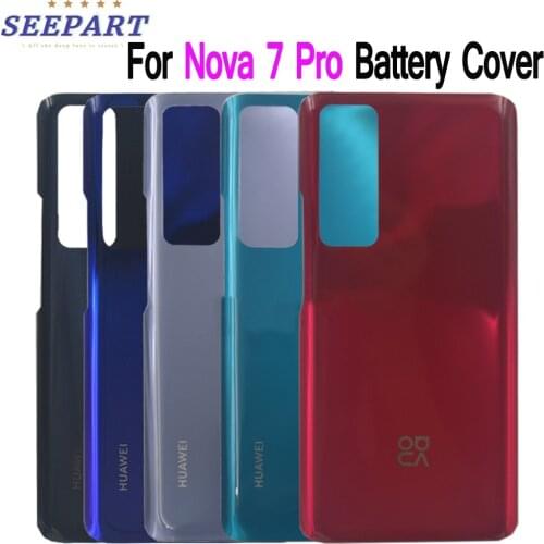 Nova 7 Battery Cover For Huawei Nova 7 Pro Battery Cover Back Housing Door For Huawei Nova7 Pro Cover Replace NOVA7 Back Housing