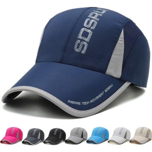 Unisex Summer Quick Drying Baseball Cap Adjust Sports Cap for Men Womens Breathable Sun Hat Trucker Student Snapback Peaked Cap