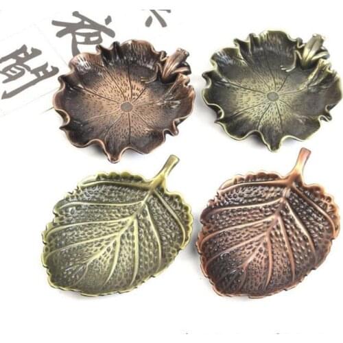 Multifunction Leaf Shaped Chinese Calligraphy Painting Pen Holder Multifunctional Metal Pen Resting Brush Washer Desk Supplies