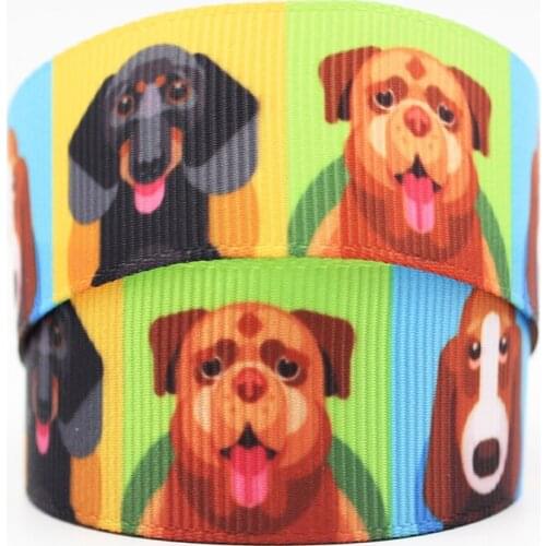 Cartoon Dog Ribbon Grosgrain Diy Hairbow Headwear Printed Ribbon Gift Decoration Ribbon 16MM22MM 25MM 38MM 57MM 75MM