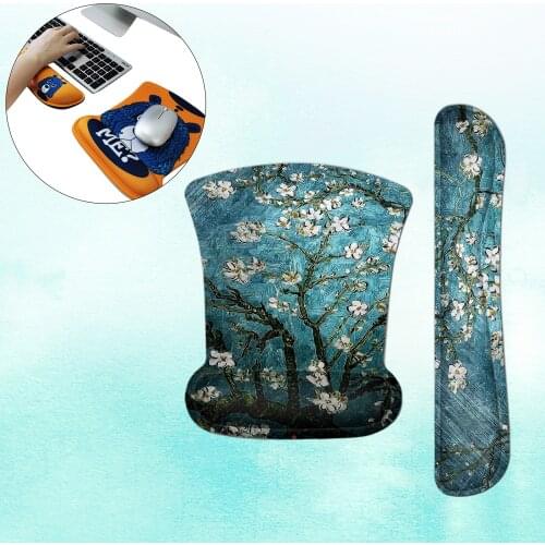 Soft Mouse Wrist Rest Support & Keyboard Wrist Rest Pad with Gel Support Pad for PC Laptop Office Easy Typing Relieve Wrist Pain