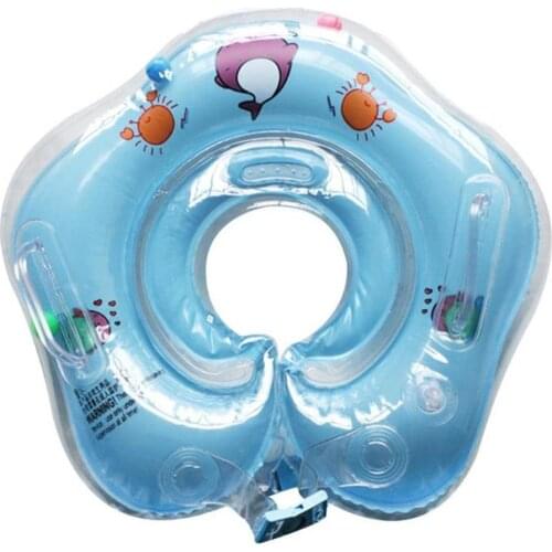 Inflatable Baby Bath Swimming Neck Float Adjustable Safety Aids Circle Baby Swimming Neck Ring Baby Swimming Accessories