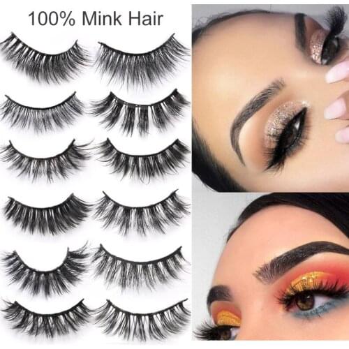Brand 1Box 3D Mink Eyelashes Extensions Naturel Mink False Eyelashes Makeup Hand Made Full Strip Eye Lashes Long Fake Eyelashes