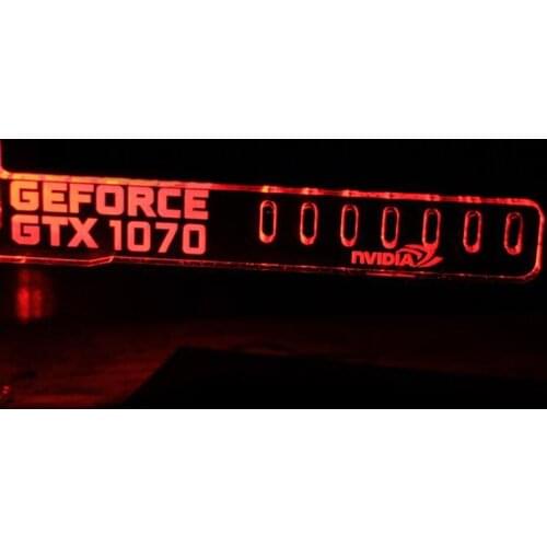 Newest Red LED For GEFORCE GTX 1070 Luminous Computer Main Box Cool Graphics Custom Support Frame Display Cards Components Jack