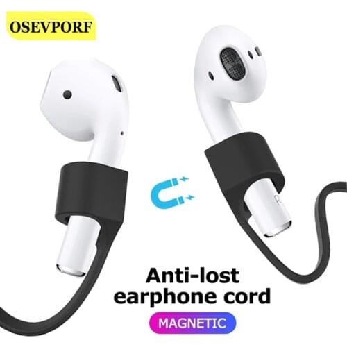 Oppselve Anti-Lost Silicone Earphone Rope Holder Cables For AirPods Wireless Bluetooth Headphone Neck Strap Cord Magnetic String