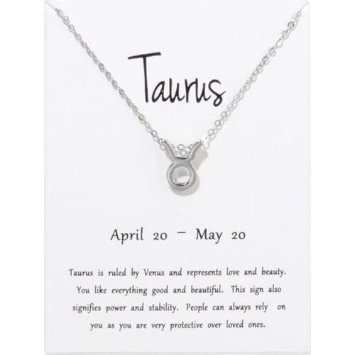 12 Constellations Necklace Pendant Aries Taurus Gemini Cancer Leo Virgo Libra Scorpio Sagittarius Capricorn Aquarius Pisces