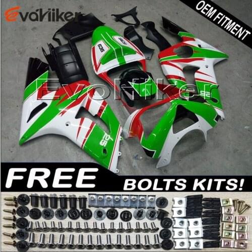 Motorcycle plastic cover for ZX6R 2003 2004 ZX 6R 03 04 black green motorcycle bodywork kit