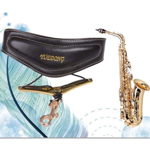Professional Comfortable bird design high quality Genuine Leather Tenor/Soprano/ Alto Sax Neck Strap Sax Harness Saxophone Strap