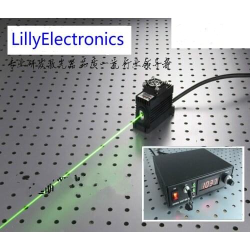 Industrial Lab 520nm 120mW Green Laser Dot Module + TTL/Analog 0-30KHZ + TEC Cooling