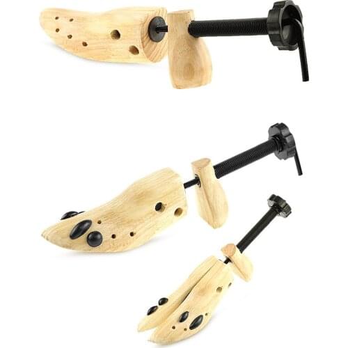 1 Pair Unisex Shoe Stretcher Shoes Tree Shaper Rack, Adjustable Wooden Pumps Boots Expander Trees Size S/M/L For Women Man