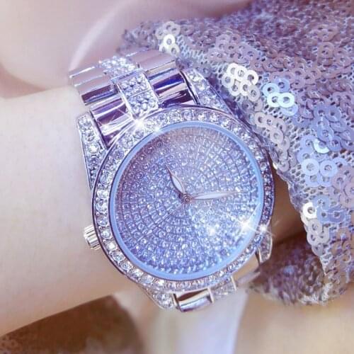 Luxury Diamond Women Watch 2019 Rhinestone Elegant Ladies Gold Watches date Clock Wristwatch Stainless Steel relogio feminino