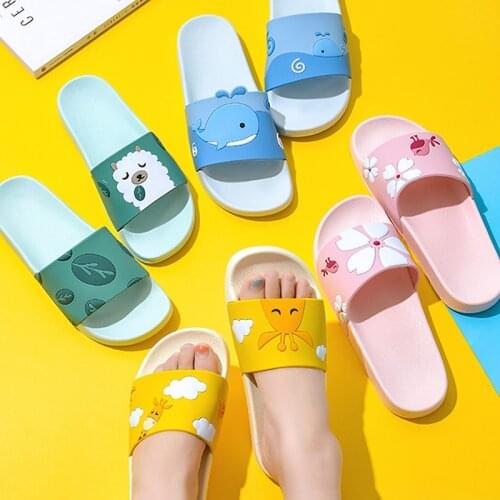 Summer Slides Women Men Slippers Cartoon Birds Sheep Home Non-Slip Slide Sandals Shoes Bothe Flip Flops Zapatillas Mujer