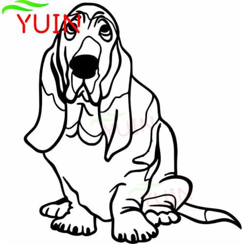 Hound Dog Fashion Animal Car Sticker Decal Personality PVC Rear Windshield Decoration High Quality Waterproof Sunscreen Decals