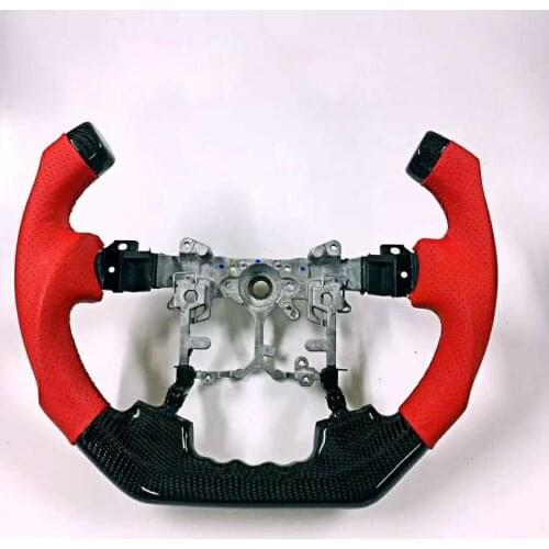 F1 Racing Supercar Cuatomized Real Carbon Fiber Sports Steering Wheel Alcantara Leather compatible for Toyota Mark X 2010-2013