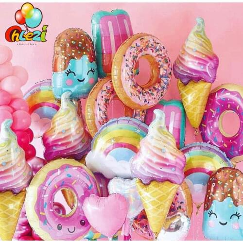 1 2 3 Donut Candy Number Balloon Fruit Watermelon Strawberry Pineapple Summer Party Decorations Birthday Party Decor Adults