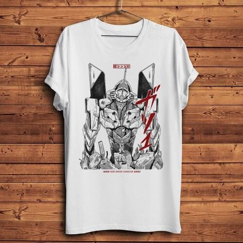 Ayanami Rei Shinji Asuka Langley funny anime tshirt Men White Casual short T Shirt Unisex eva mecha otaku streetwear tee