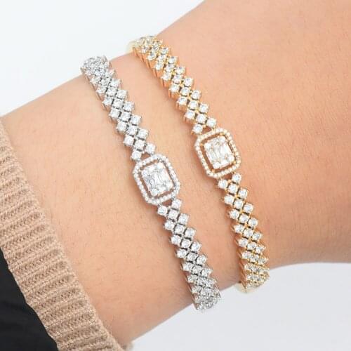 Blachette Romantic Shiny Charm Fine Bangle for Women Daily Party Show Bridal Wedding Nice Super Gift for Friends Lover Surprise