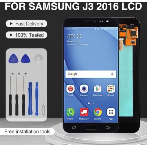 Catteny Super Amoled J3 2016 Display For Samsung Galaxy J320 Lcd Touch Screen Digitizer J320F J320M Assembly Free Shipping