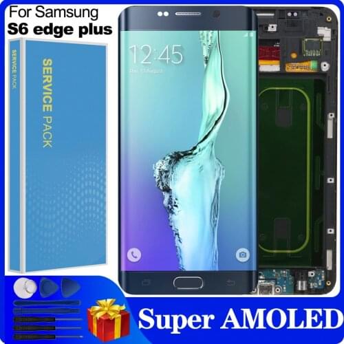 ORIGINAL Super AMOLED G928 LCD with frame For SAMSUNG Galaxy s6 edge plus G928 G928F LCD Display Touch Screen Digitizer Assembly
