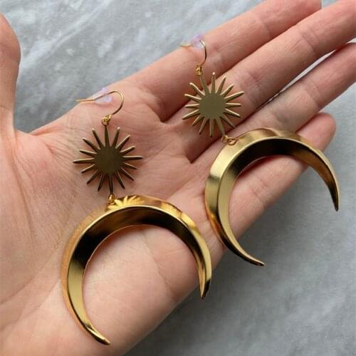 The Golden Color Moonbeam Earrings Witch Creativity Punk Minimalism Gorgeous Jewellery Classics Fashion Women Gift 2021 New