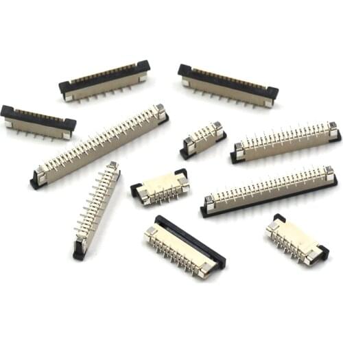 10pcs FFC FPC socket 0.5mm 4/6/8/10/12/14/16/20/24/30/34/40/50 Pin Vertical Type Ribbon Flat Connector