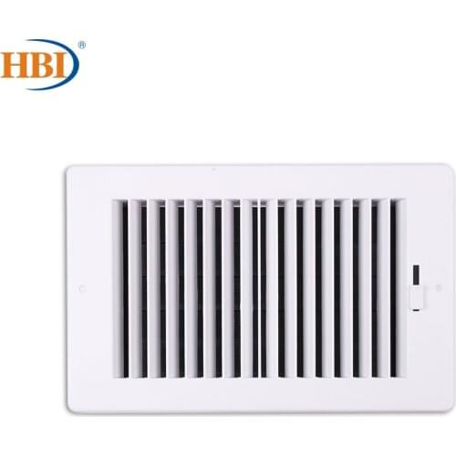 2-Way W10" x H6" Bright White Finished Plastic Sidewall/Ceiling Register Air Grille Air Vent Ventilation Equipment