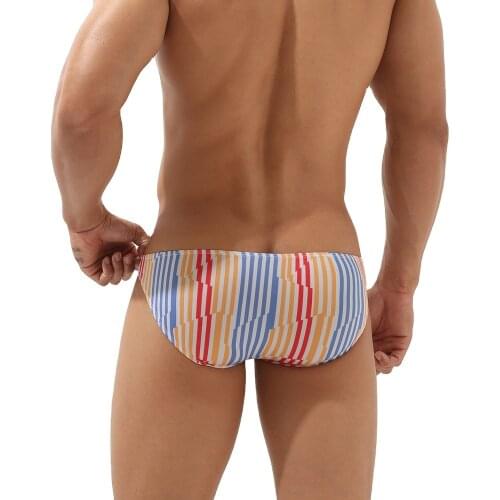 2021 Summer Sexy Swimwear Men Gay Bikini Swimming Trunks Breathable Surffing Boxer Briefs Swimsuits Bathing Suit Beach Shorts