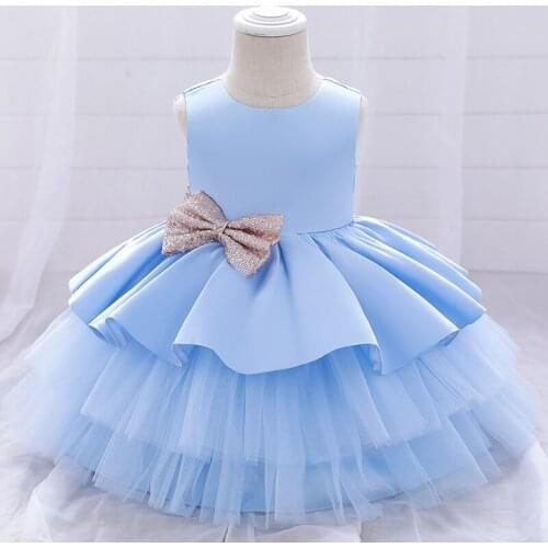 2021 Children Dresses For Girls Wedding Party Dress Christmas Princess Clothes Infants Christening Dress Baby Tutu Birthday Gift