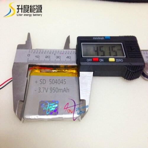 Rechargeable best price li-polymer battery SD504045 3.7v 950mah for MP3 , MP4