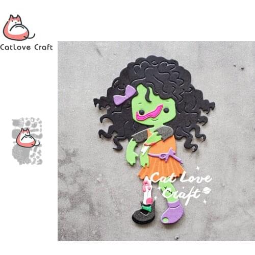 Catlove Halloween Girl Metal Cutting Dies Scrapbooking Mold Stencil Die Cuts Card Making DIY Craft Embossing New Dies For 2020