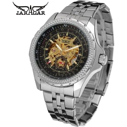 Jarager Brand Men Watch Stainless Steel Automatic Business Mens Watches Luxury Sports Mechanical Wristwatch Man Drop shipping