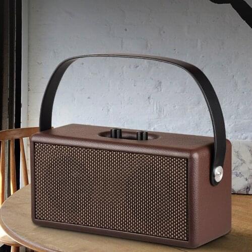 D30 retro wooden home mesh Bluetooth speaker portable U disk audio outdoor